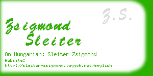 zsigmond sleiter business card